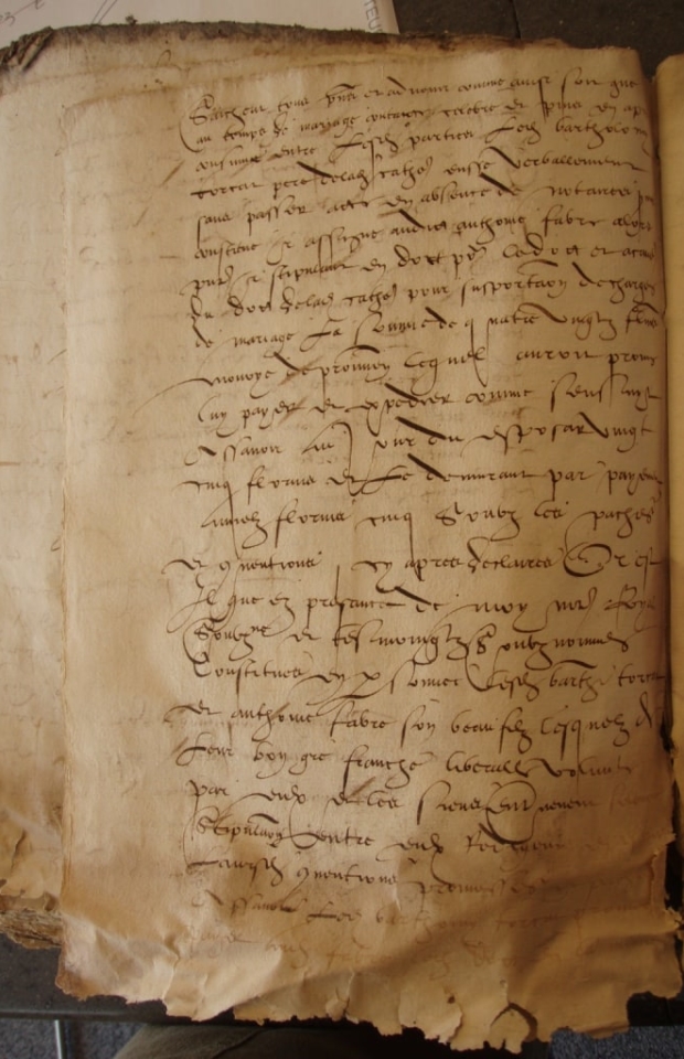 Contrat de mariage 1548